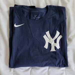 Nike Navy Blue Yankees T-Shirt #26 DJ LeMahieu